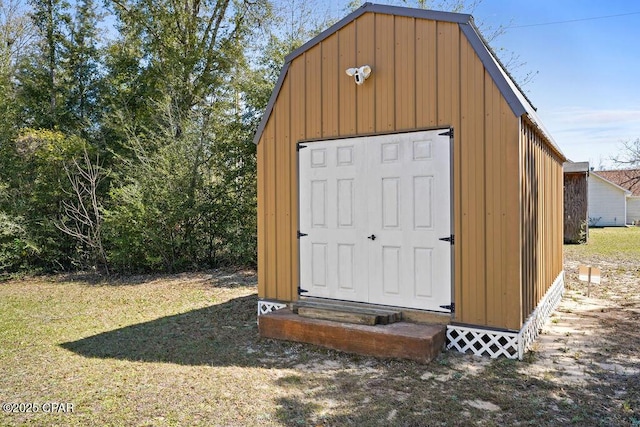 view of shed