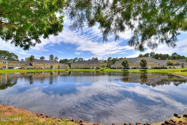 property view of water with a residential view