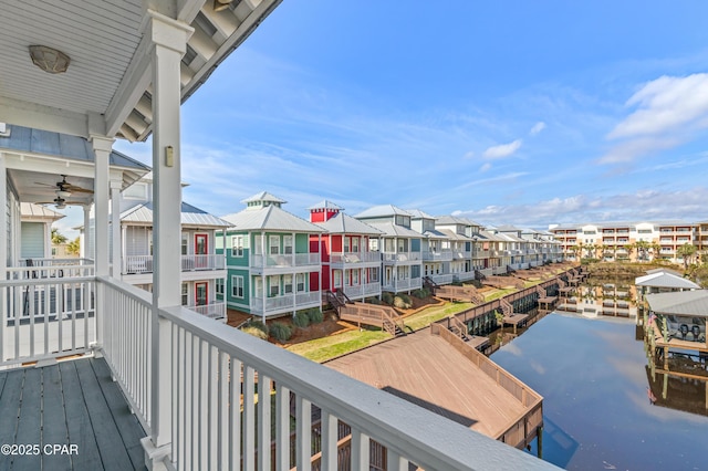 balcony featuring a residential view