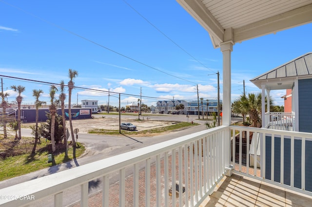 balcony with covered porch