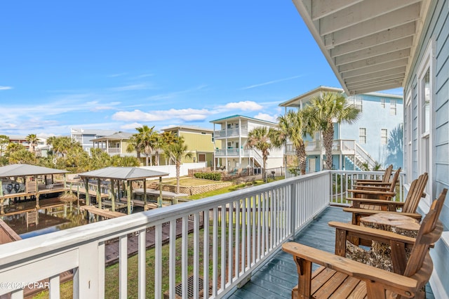 balcony featuring a residential view