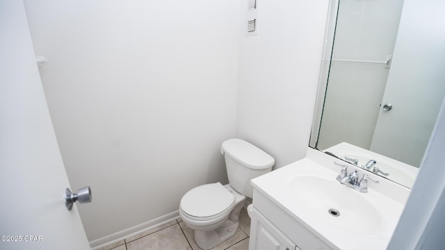 4305 Bay Point Rd Unit 459, Panama City, FL 32408 - half bathroom with vanity, toilet, and tile patterned floors