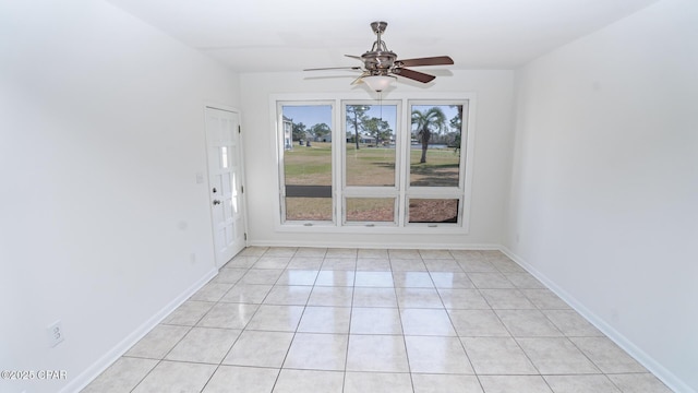 4305 Bay Point Rd Unit 459, Panama City, FL 32408 - unfurnished room featuring a ceiling fan, baseboards, and light tile patterned floors