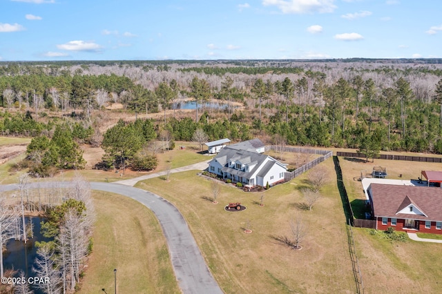 drone / aerial view featuring a rural view