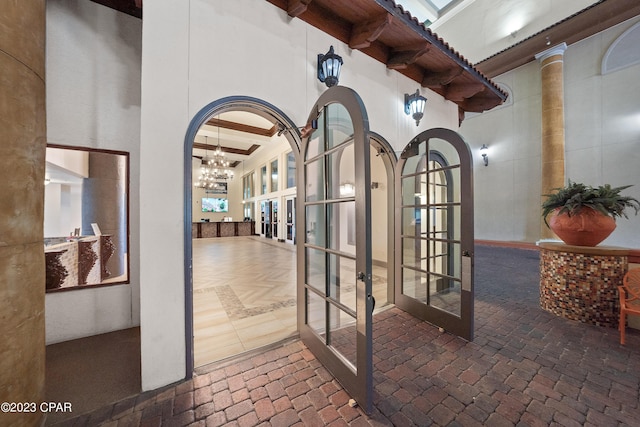 view of exterior entry with french doors