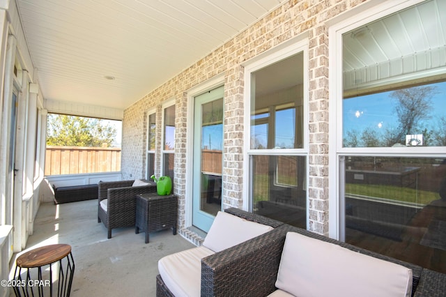 view of sunroom