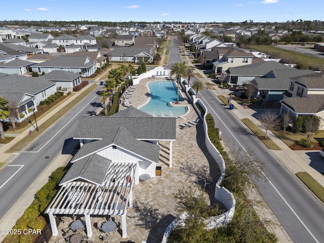 birds eye view of property featuring a residential view