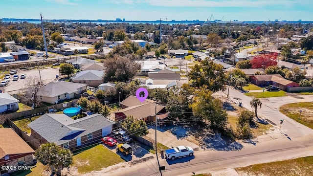 aerial view featuring a residential view