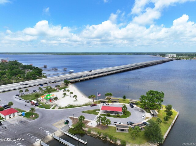 1705 Rhett Pl, Lynn Haven, FL 32444 - drone / aerial view of a nearby body of water and a notable bridge