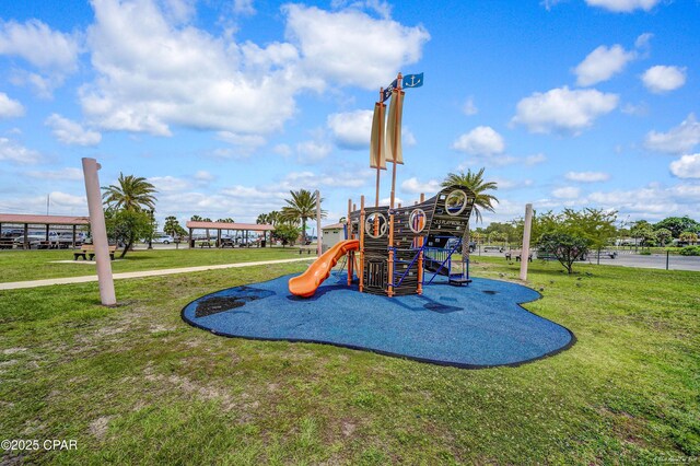 1705 Rhett Pl, Lynn Haven, FL 32444 - community jungle gym featuring a lawn