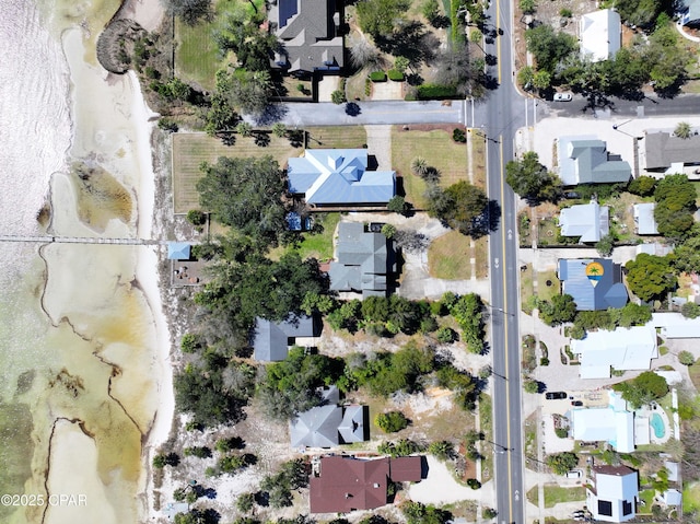 aerial view with a residential view