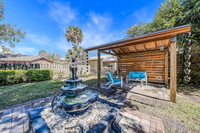 view of patio with fence