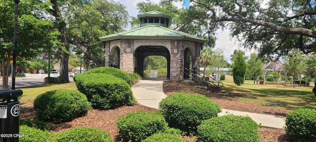 surrounding community featuring a lawn