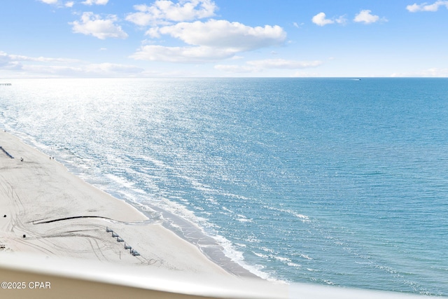 water view featuring a beach view