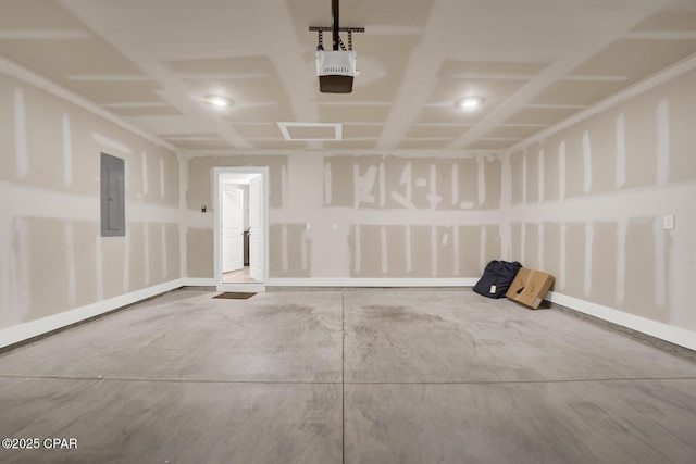 8470 Sun Point Dr, Panama City, FL 32404 - garage with a garage door opener and electric panel