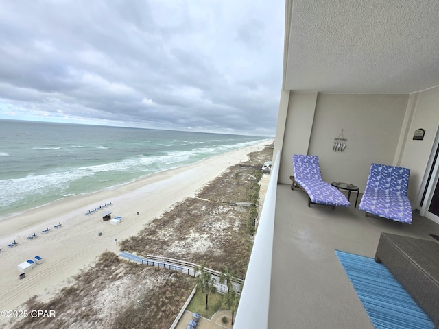 view of water feature featuring a view of the beach