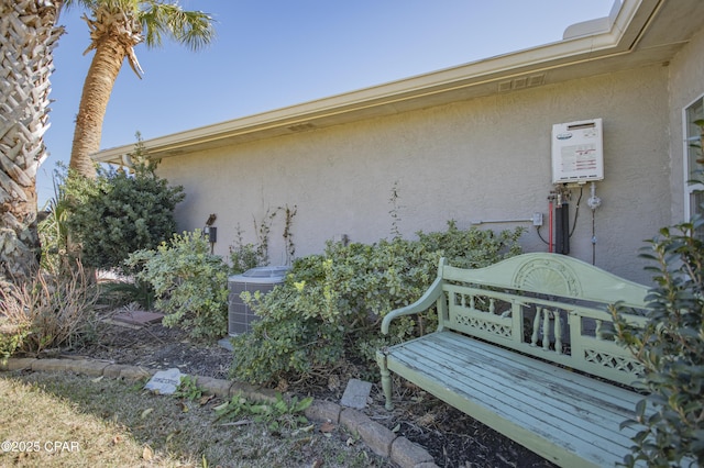 exterior space featuring stucco siding