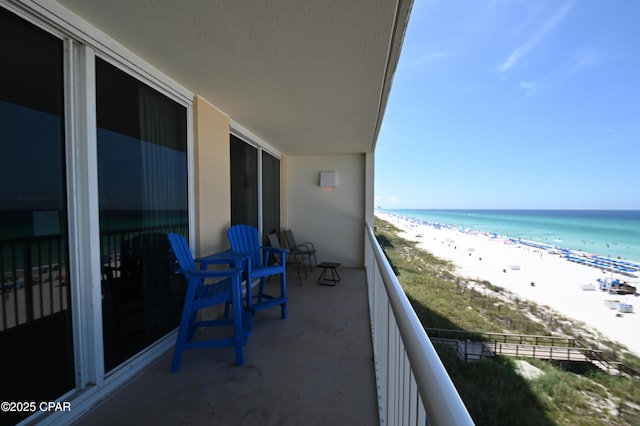 10811 Front Bch Unit 501, Panama City Beach, FL 32407 - balcony with view of water and beach
