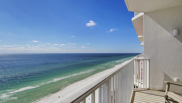 9450 S Thomas Unit 2106D, Panama City, FL 32408 - balcony featuring view of water and beach