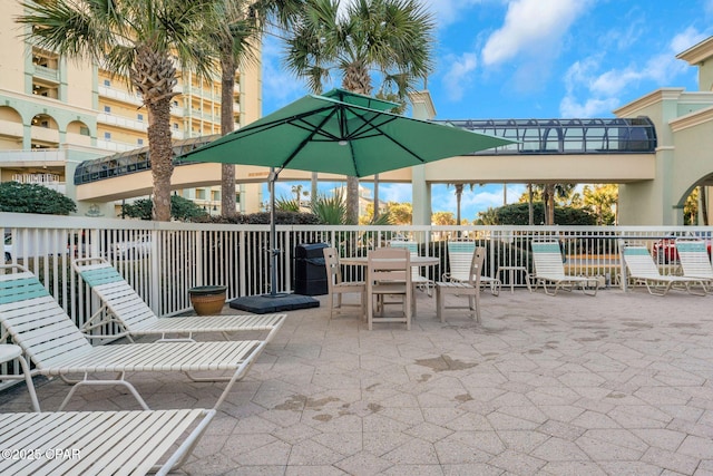 view of patio featuring grilling area