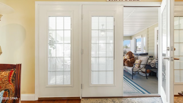 entryway with french doors