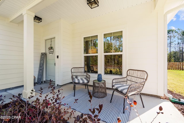 view of patio / terrace with covered porch