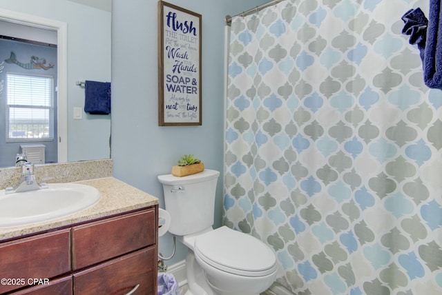 9860 S Thomas Dr Unit 1426, Panama City Beach, FL 32408 - full bath with vanity, toilet, and a shower with curtain