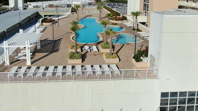 9860 S Thomas Dr Unit 1426, Panama City Beach, FL 32408 - community pool featuring a patio