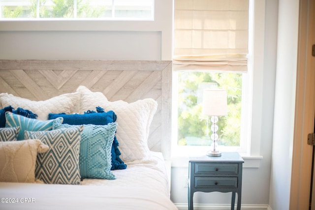 bedroom with multiple windows