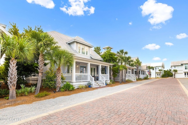 view of front of property with a porch