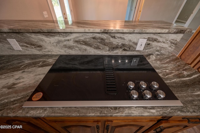 interior details featuring black electric cooktop