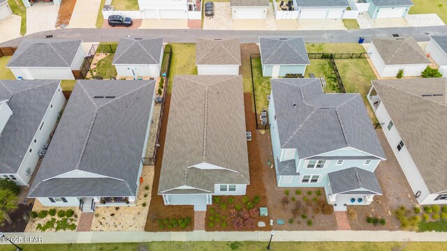 bird's eye view with a residential view