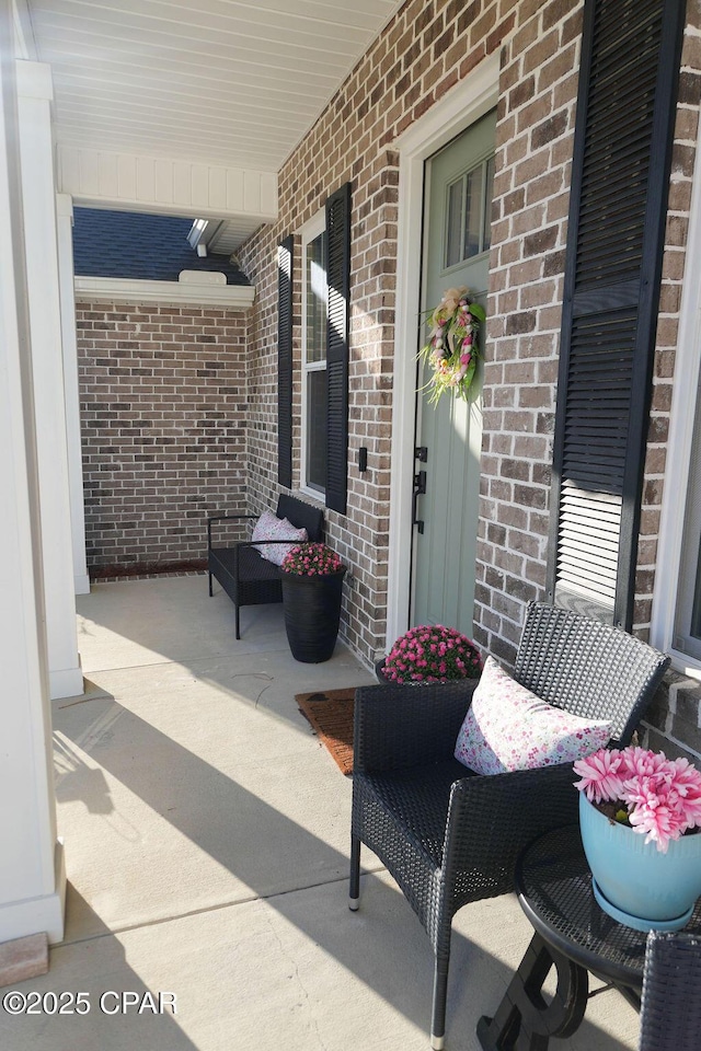 view of patio / terrace with a porch