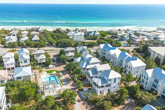 239 Sand Oaks Cir, Santa Rosa Beach, FL 32459 - bird's eye view with a view of the beach, a residential view, and a water view
