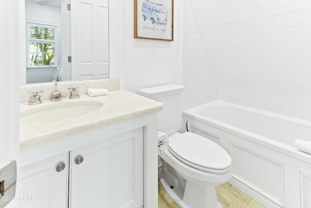 239 Sand Oaks Cir, Santa Rosa Beach, FL 32459 - full bathroom featuring tile patterned floors, toilet, vanity, and shower / bath combination