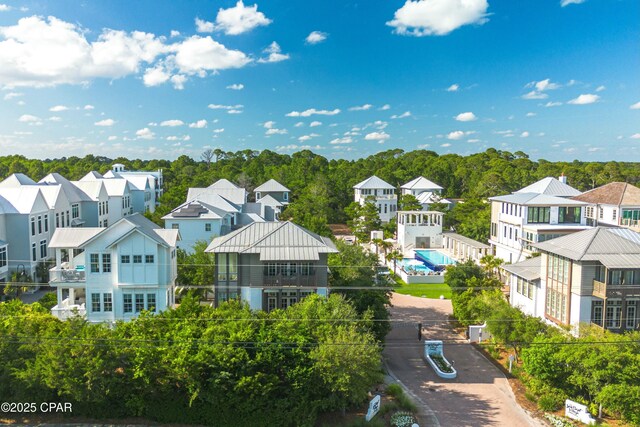 239 Sand Oaks Cir, Santa Rosa Beach, FL 32459 - birds eye view of property featuring a residential view and a view of trees