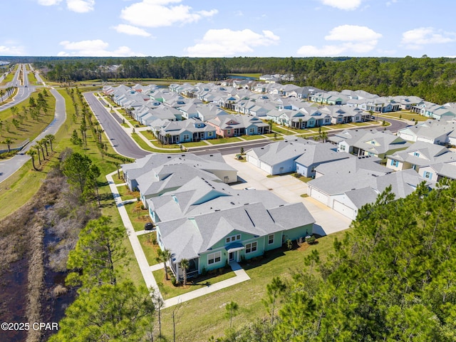 drone / aerial view with a residential view