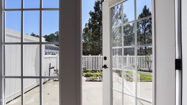 view of doorway to outside