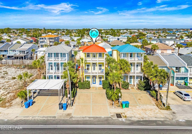 drone / aerial view with a residential view