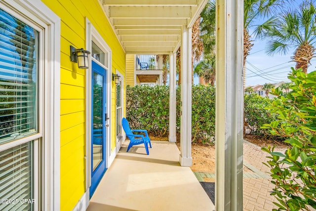 view of patio with covered porch