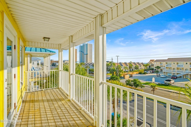 balcony featuring a residential view