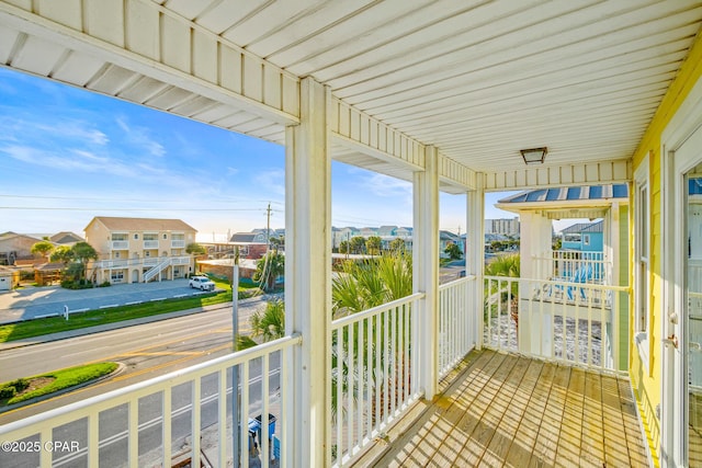 balcony featuring a residential view