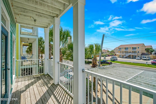 balcony featuring a residential view