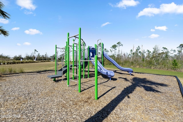 view of community jungle gym