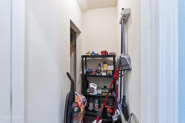 view of storage area