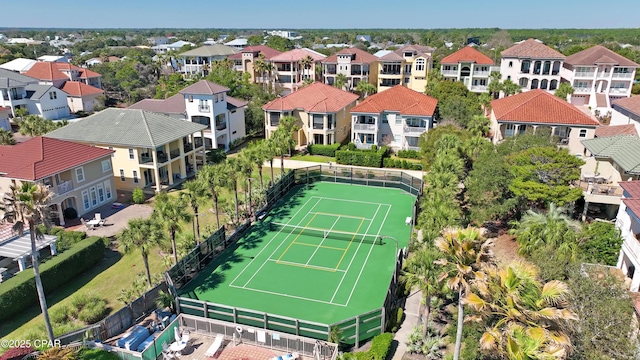 drone / aerial view with a residential view