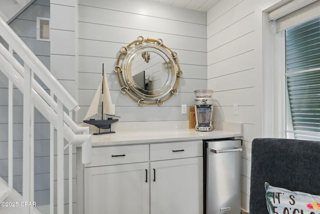 interior space with visible vents and vanity