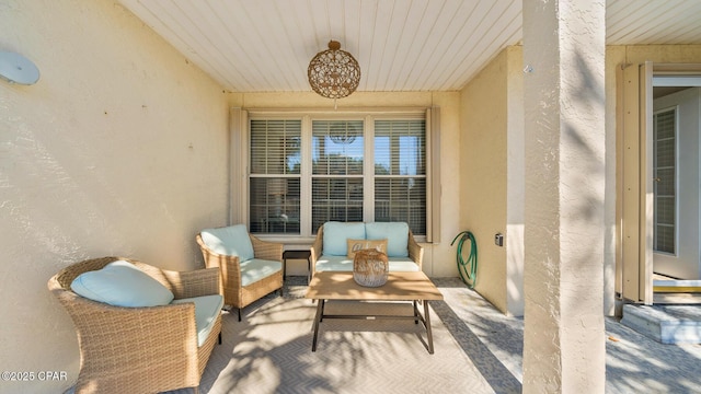 view of patio with outdoor lounge area