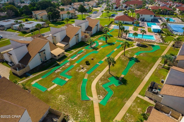 aerial view featuring a residential view