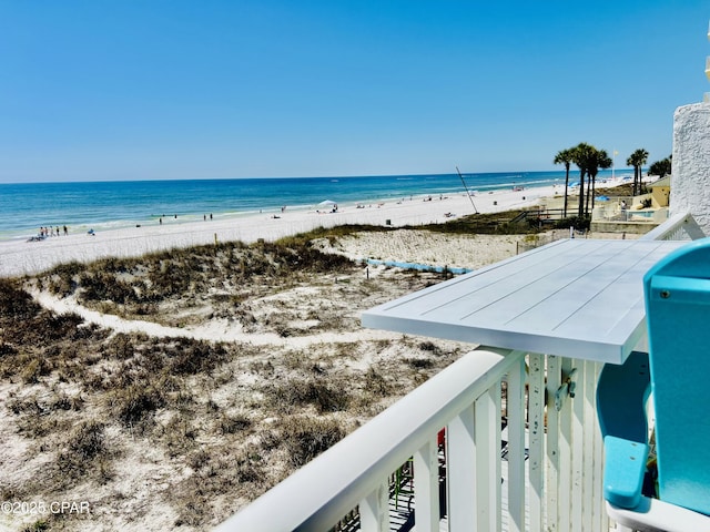 property view of water with a view of the beach